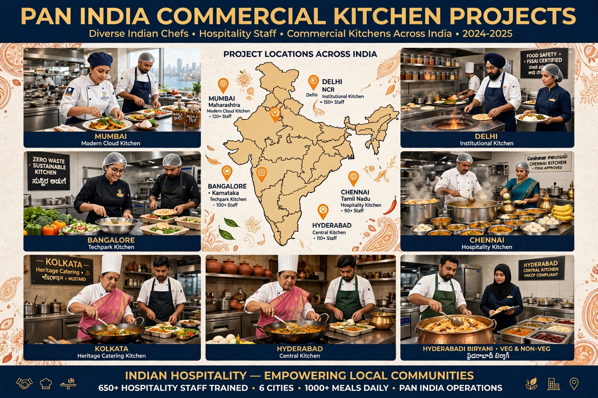 JMD Commercial Kitchen Projects Across India